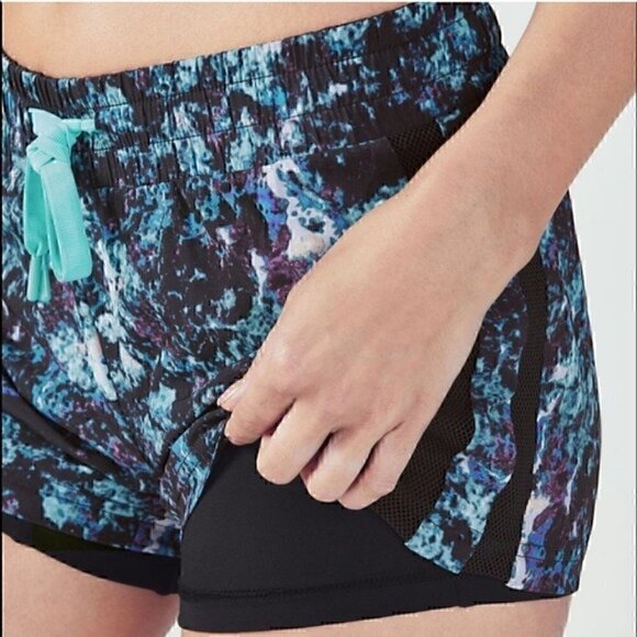 Fabletics Pamela Short Tidepool Island Athletic Sz XL - Picture 3 of 9